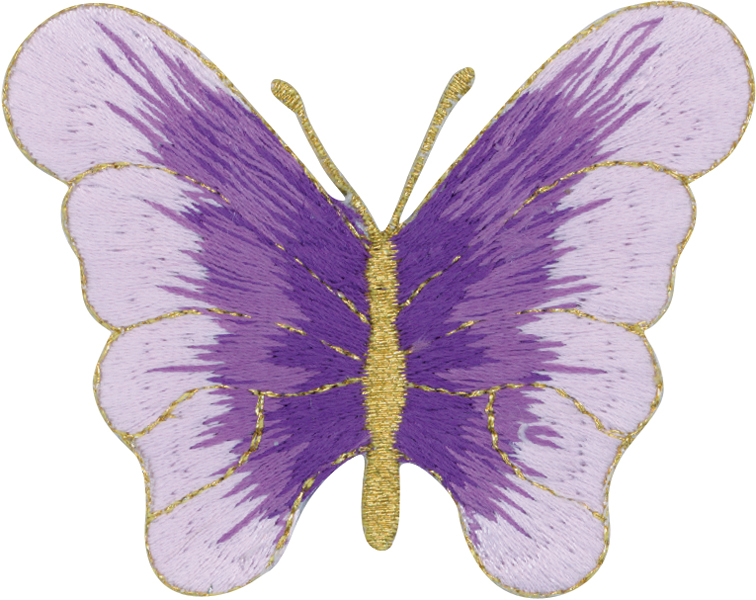 Patches For Everyone Iron On Appliques Purple Butterfly 1/Pkg