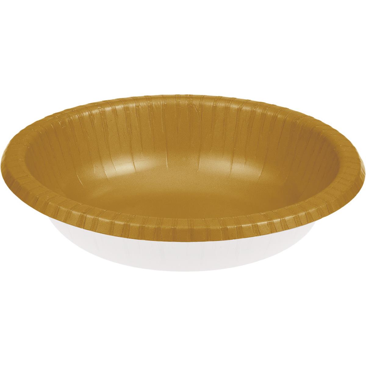 Paper Bowl 20Oz 20/Pkg Glittering Gold