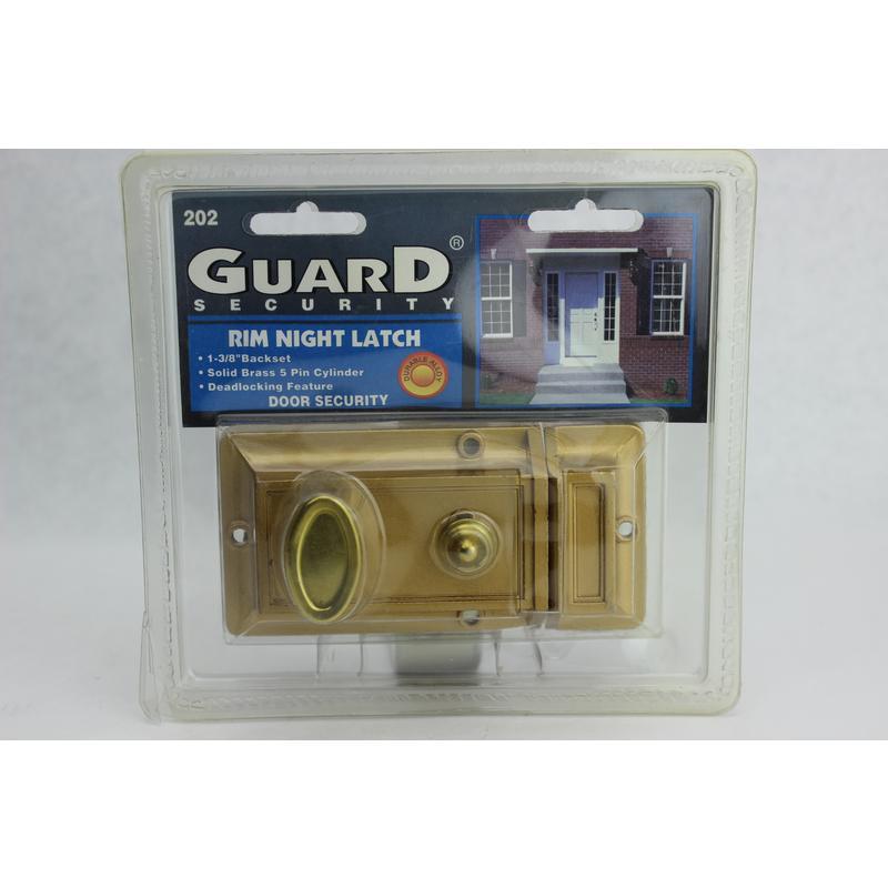 Solid Brass Rim Night Latch Door Lock Guard Security Door Guards 202 Bronze 