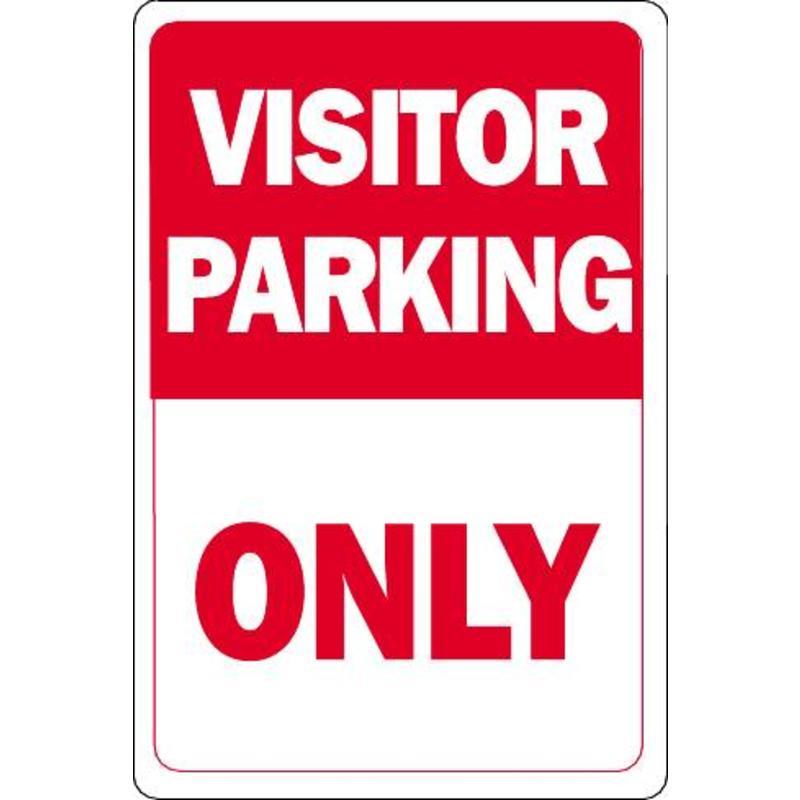 Sign "Visitor Parking Only" 12X18 Aluminum Hy Ko Products HW 37