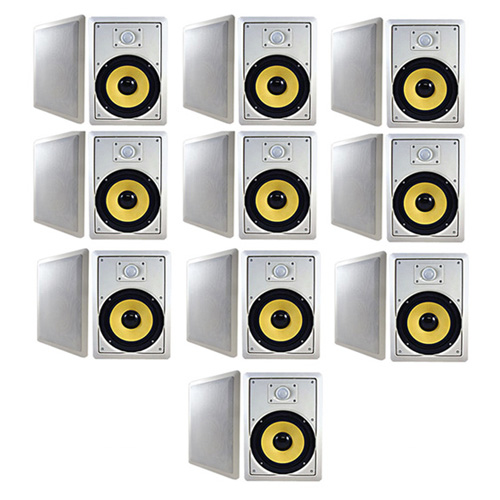 Acoustic Audio HD800 In Wall 8" Kevlar Speaker 10 Pair Pack 2 Way Home 7000W HD800 10PR