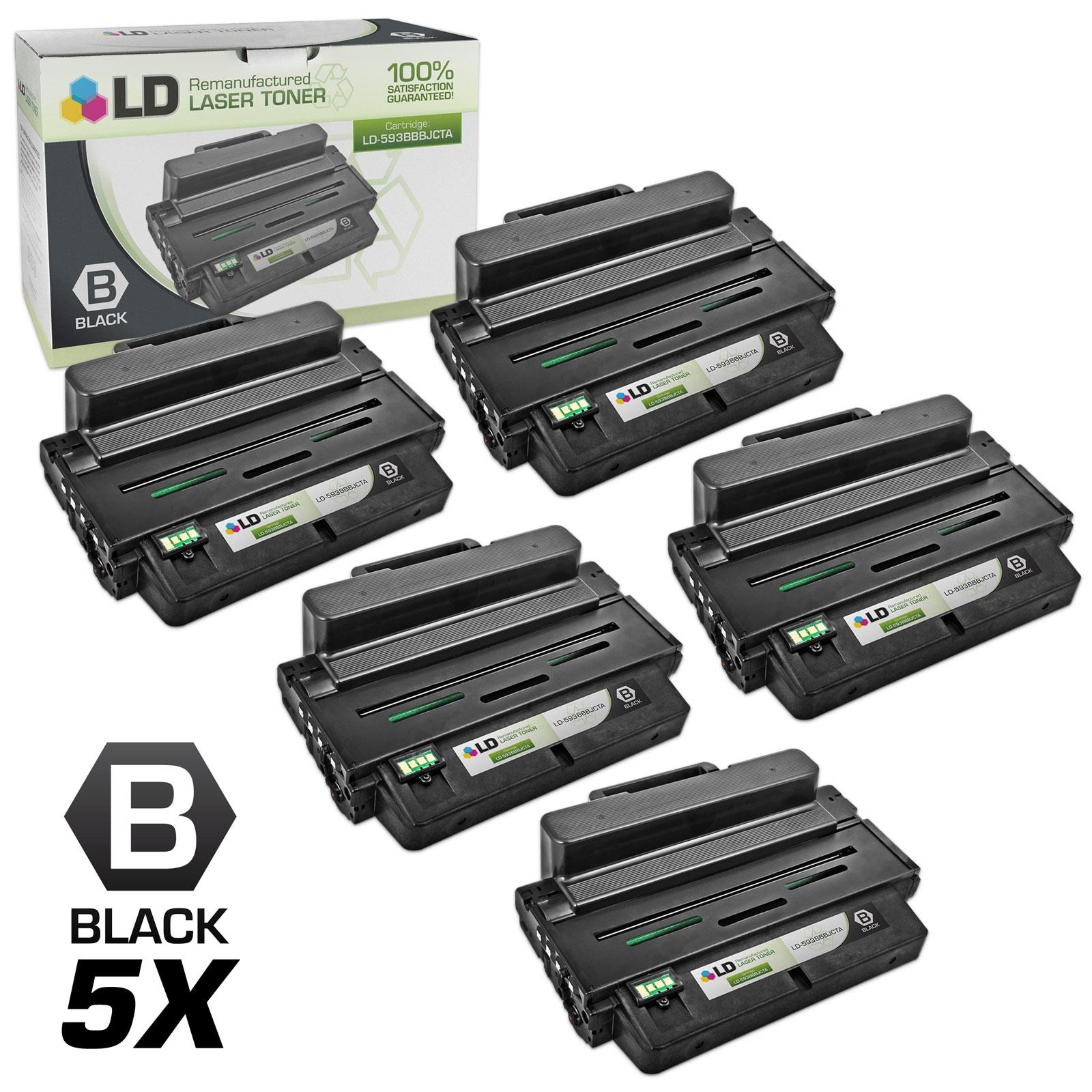 LD © Compatible Replacements for Dell 593 BBBJ Set of 3 Black Laser Toner Cartridges for use in Dell Multi Function B2375dfw, and B2375dnf Printers