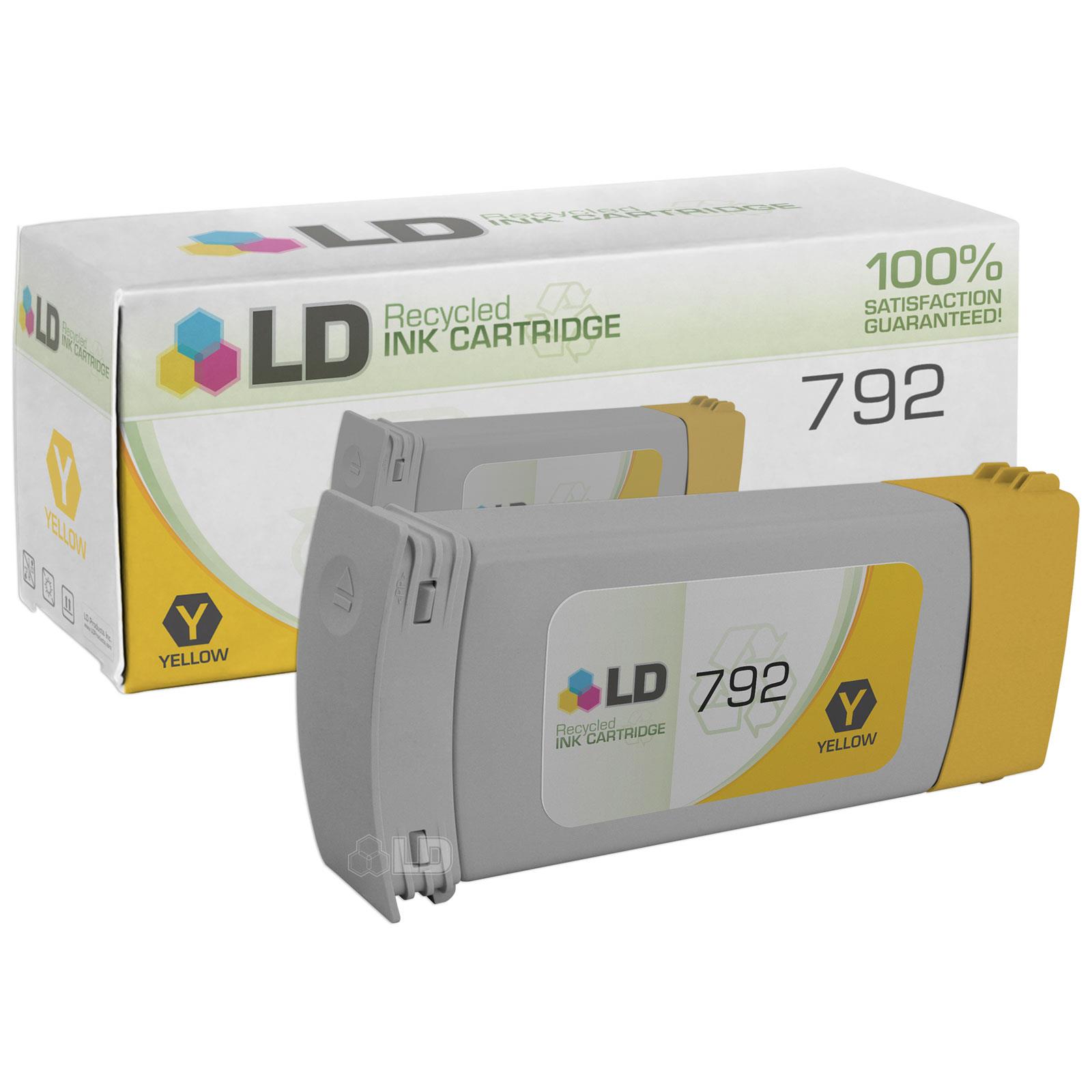 LD © Remanufactured Replacement for Hewlett Packard CN708A / HP 792 Yellow Inkjet Cartridge for use in HP DesignJet L26100, L26500, and L28500 Printers