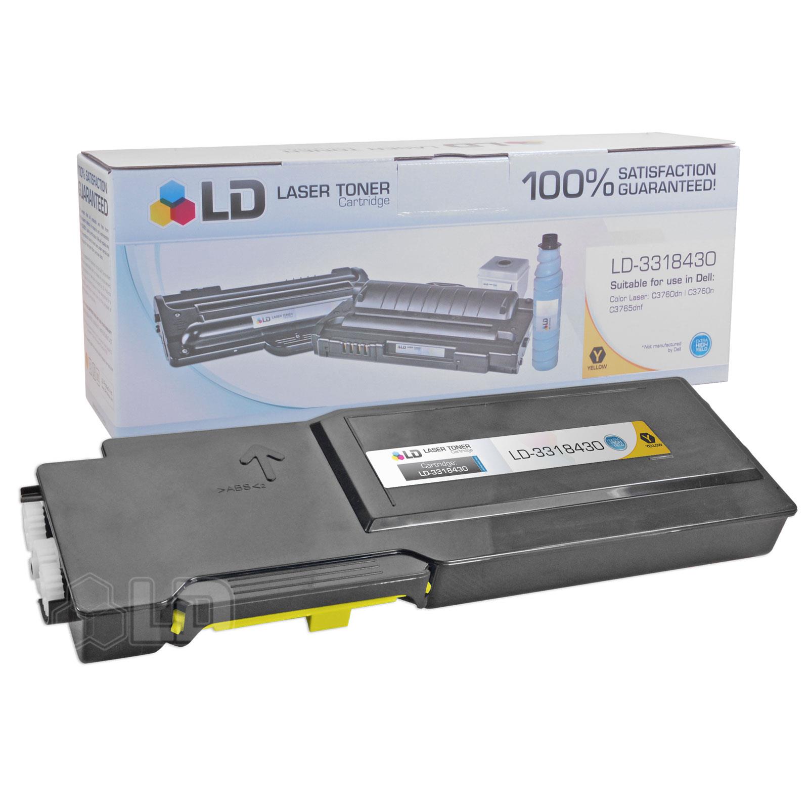 LD © Compatible Alternative for Dell C3760DN / C3760N / C3765NF Set of 5 Toner Cartridges: 2 Black 331 8429, 1 Cyan 331 8432, 1 Magenta 331 8431 and 1 Yellow 331 8430