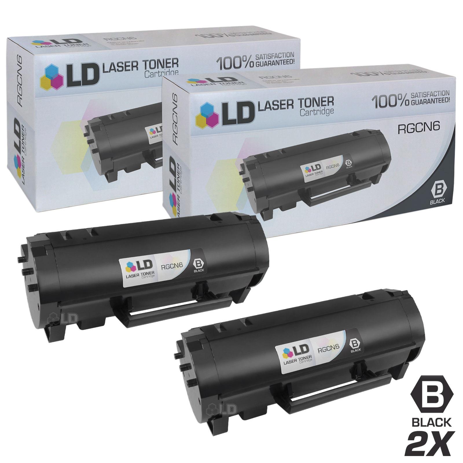 LD © Compatible Replacements for Dell 331 9803 (RGCN6) Set of 2 Black Laser Toner Cartridges for use in Dell Laser B2360d, B2360dn, B3460dn, B3465dn, and B3465dnf Printers