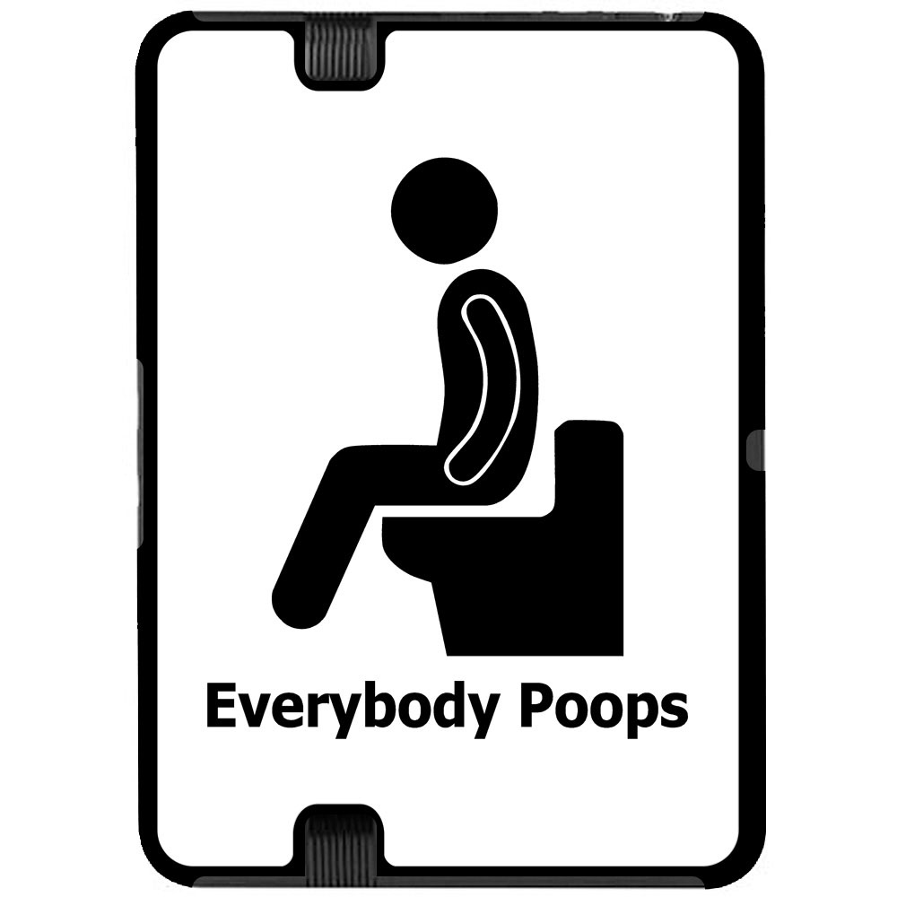 Everybody Poops   Person on Toilet   Snap On Hard Protective Case for  Kindle Fire HD 7in Tablet