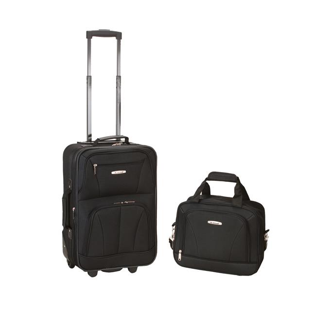 Rockland Rio Upright Carry On & Tote 2 Piece Luggage Set   Lime