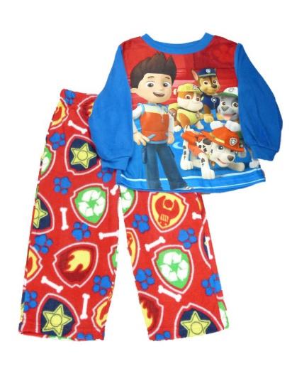 Nickelodeon Paw Patrol  Toddler Boys Blue Fleece Pajamas Sleepwear Set PJs 2T