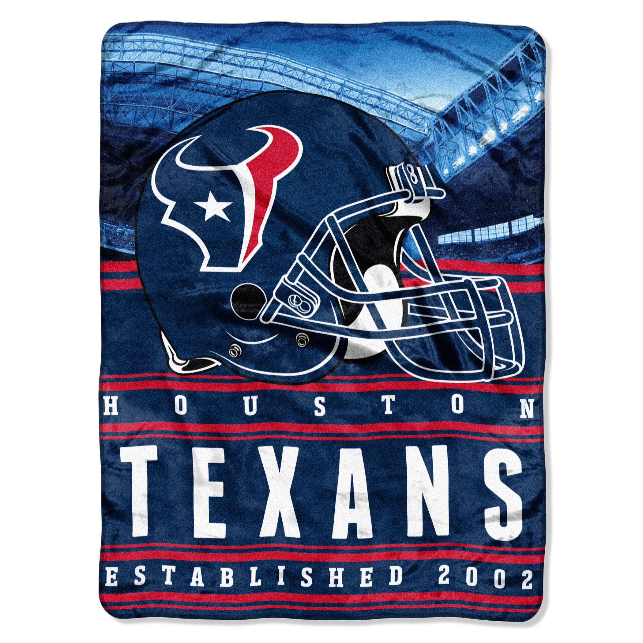 Texans  50""x60"" Silk Touch Throw, ""Stacked"" Series