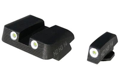 Hi Viz NITESIGHT, Tritium Sight, Fits Glock 10mm & 45ACP, Front/Rear Set GLN129