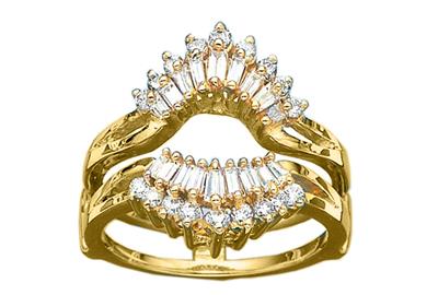 0.72 CT DIAMOND 14K YELLOW GOLD WRAP RING