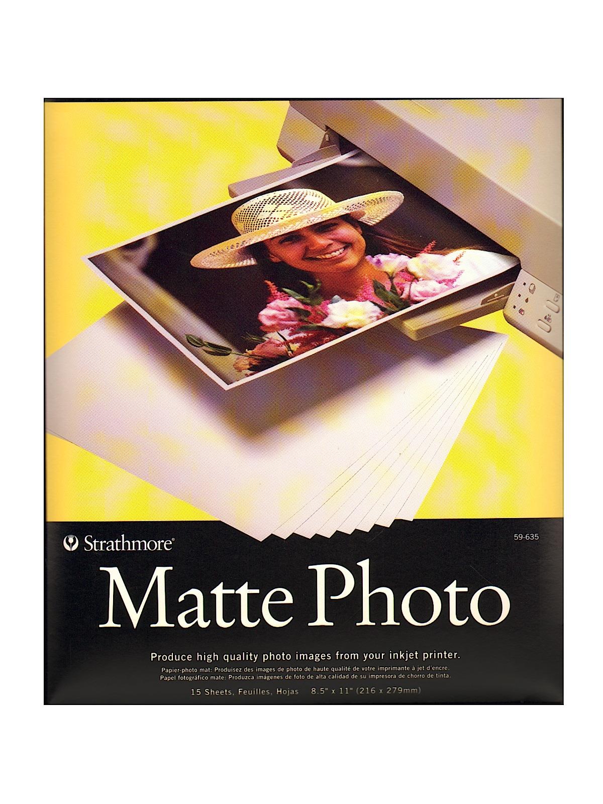Strathmore Digital Photo Paper matte 8.5 in. x 11 in. pack of 15