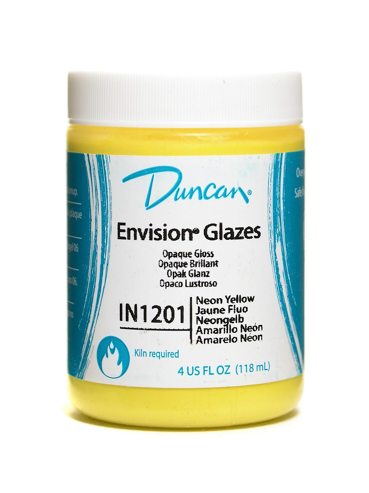 Duncan Toys Envision Glazes neon yellow opaque 4 oz.