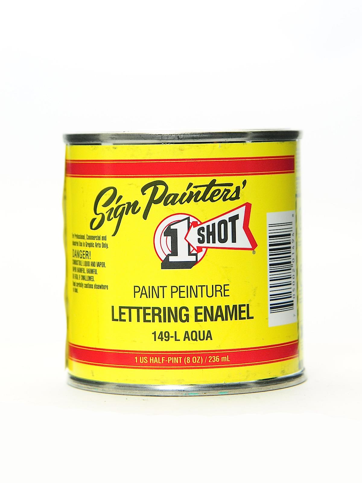 1 Shot Lettering Enamel aqua pint can