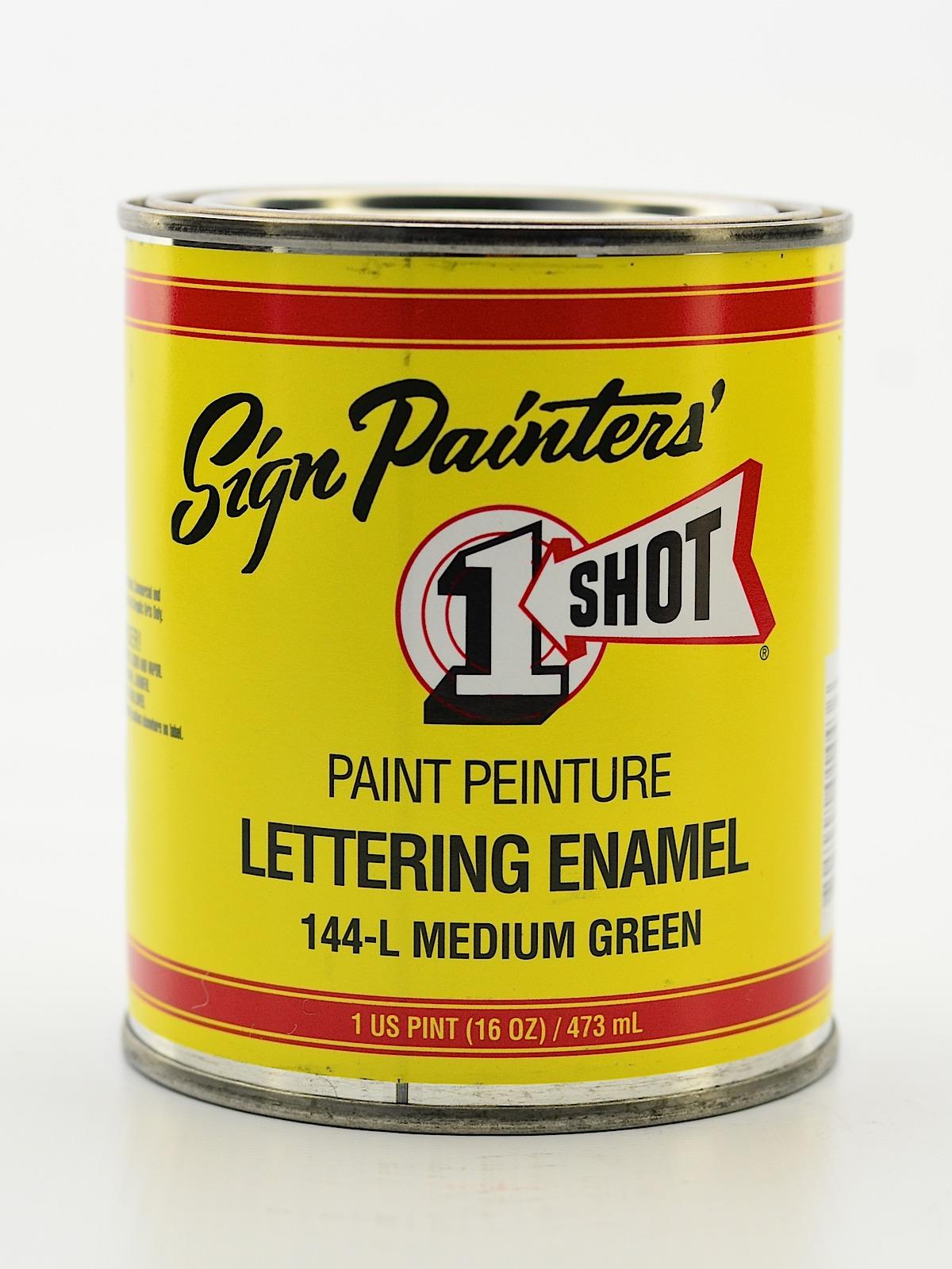 1 Shot Lettering Enamel lettering white pint can