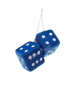 Zone Tech Blue Hanging Dice  A Pair