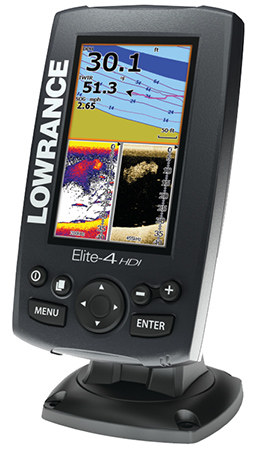 LOWRANCE ELITE 4X DSI SONAR W/XDCR 455/800kHz