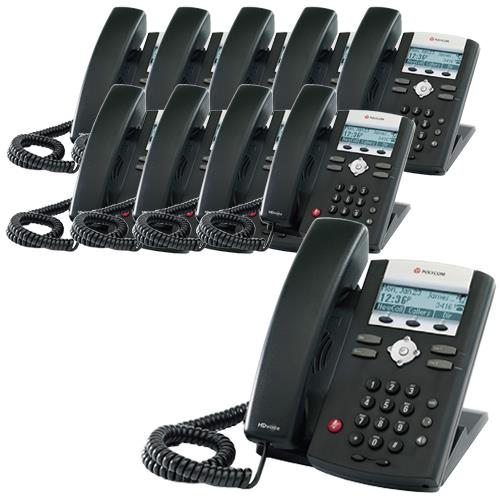 Polycom 2200 12375 025 (10 Pack) SoundPoint IP 335 2 Line IP Phone (POE)