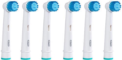 Oral B 6 Pack Sensitive Clean Replacement Brush Heads