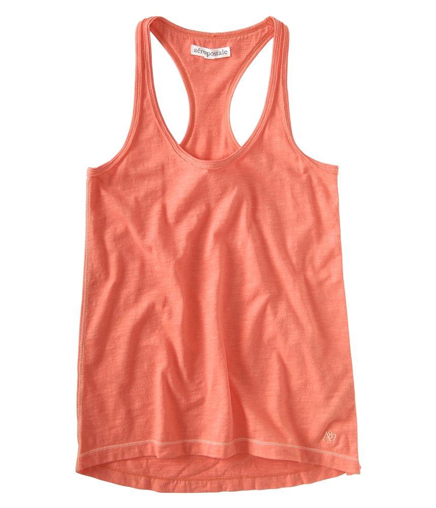 Aeropostale Womens Solid Tank Top bleachwhite S