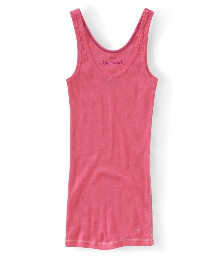 Aeropostale Womens Ribbed Stretch Tank Top 662 M