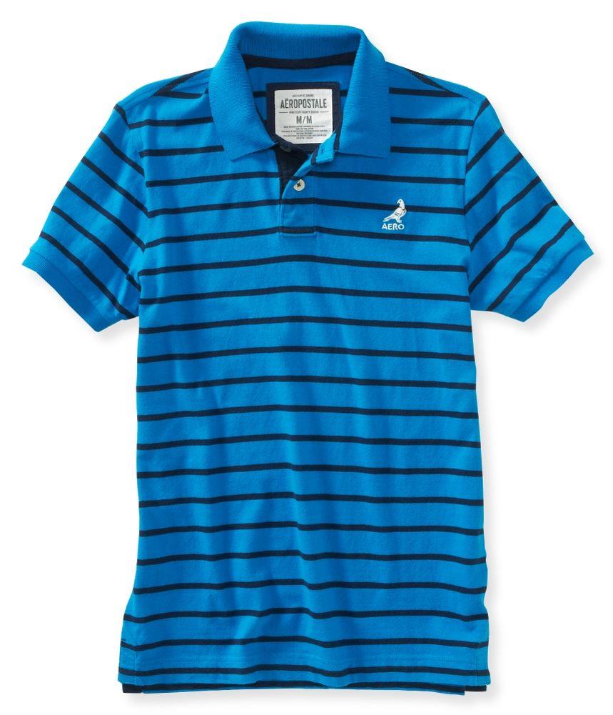 Aeropostale Mens Pigeon Stripes Rugby Polo Shirt 679 XS 