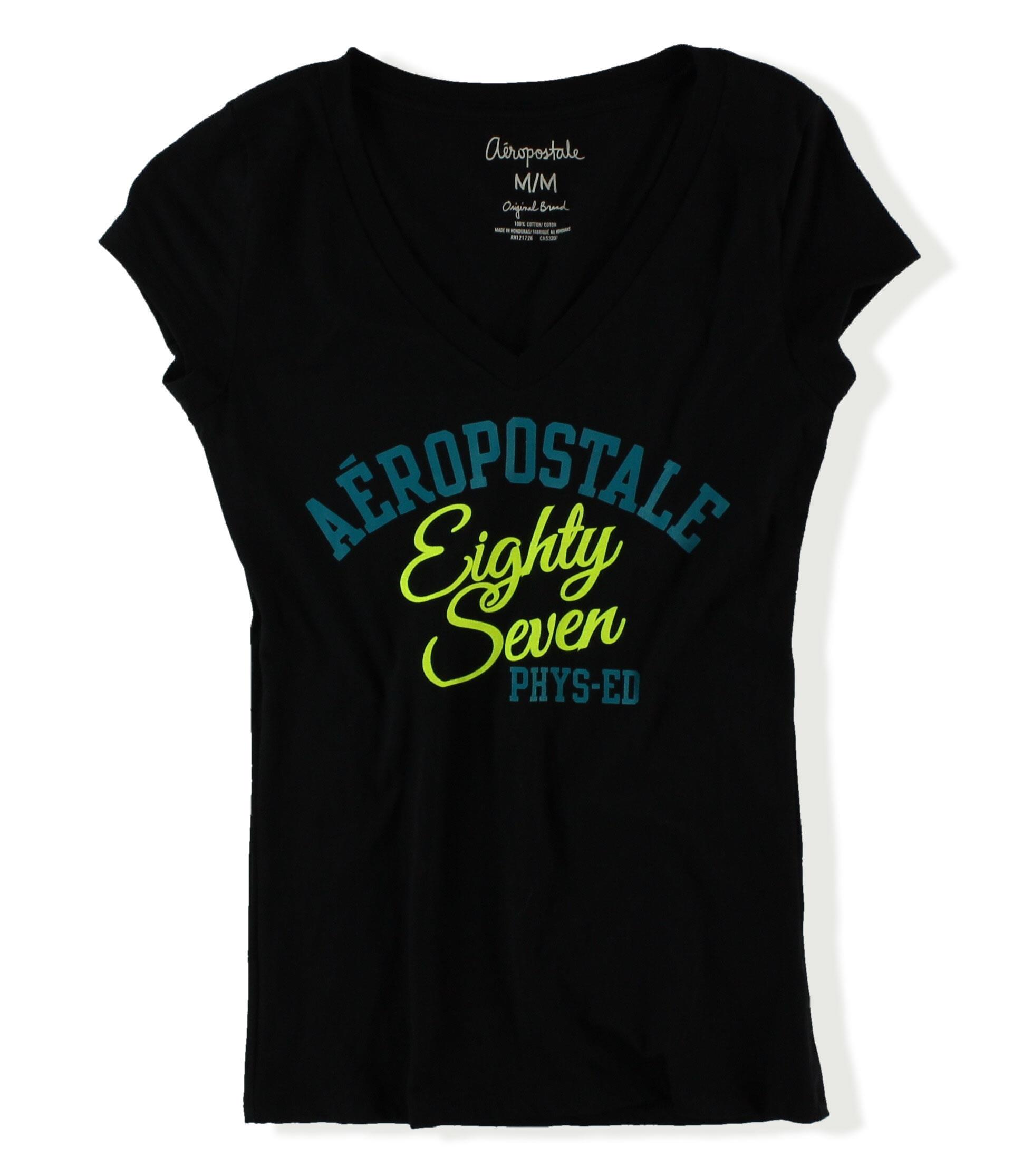 Aeropostale Womens Eighty Seven Script Graphic T Shirt 465 M
