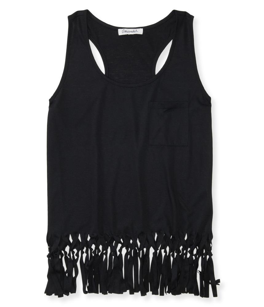 Aeropostale Womens Fringed Racerback Tank Top 613 M