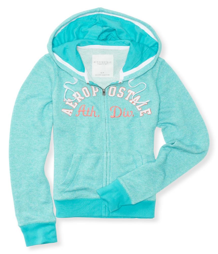 Aeropostale Womens Heathered Knit Full Zip Hoodie Sweatshirt 053 XL