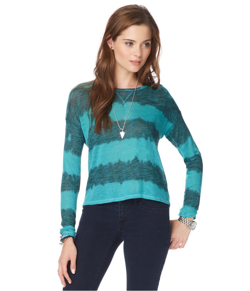 Aeropostale Womens Striped Knit Pullover Sweater 102 M