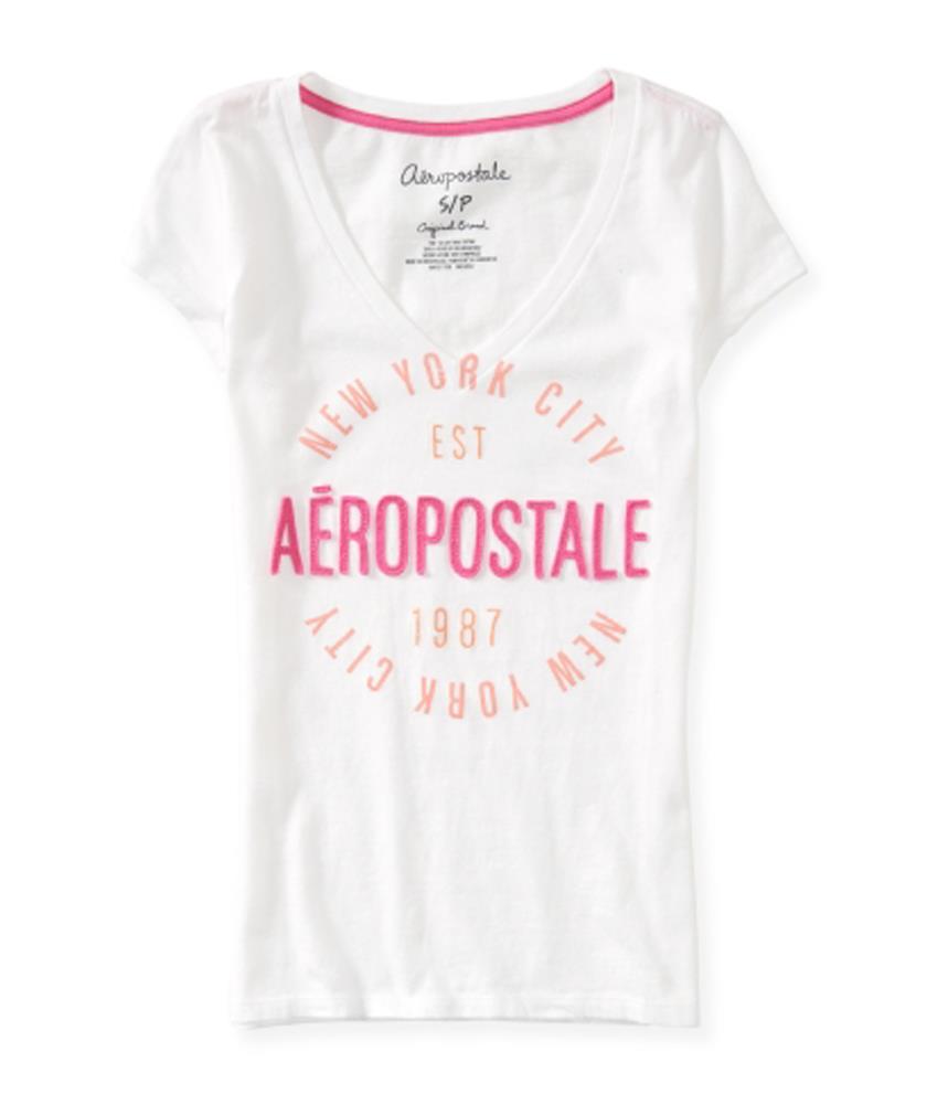 Aeropostale Womens New York City Circle Basic T Shirt 463 XL