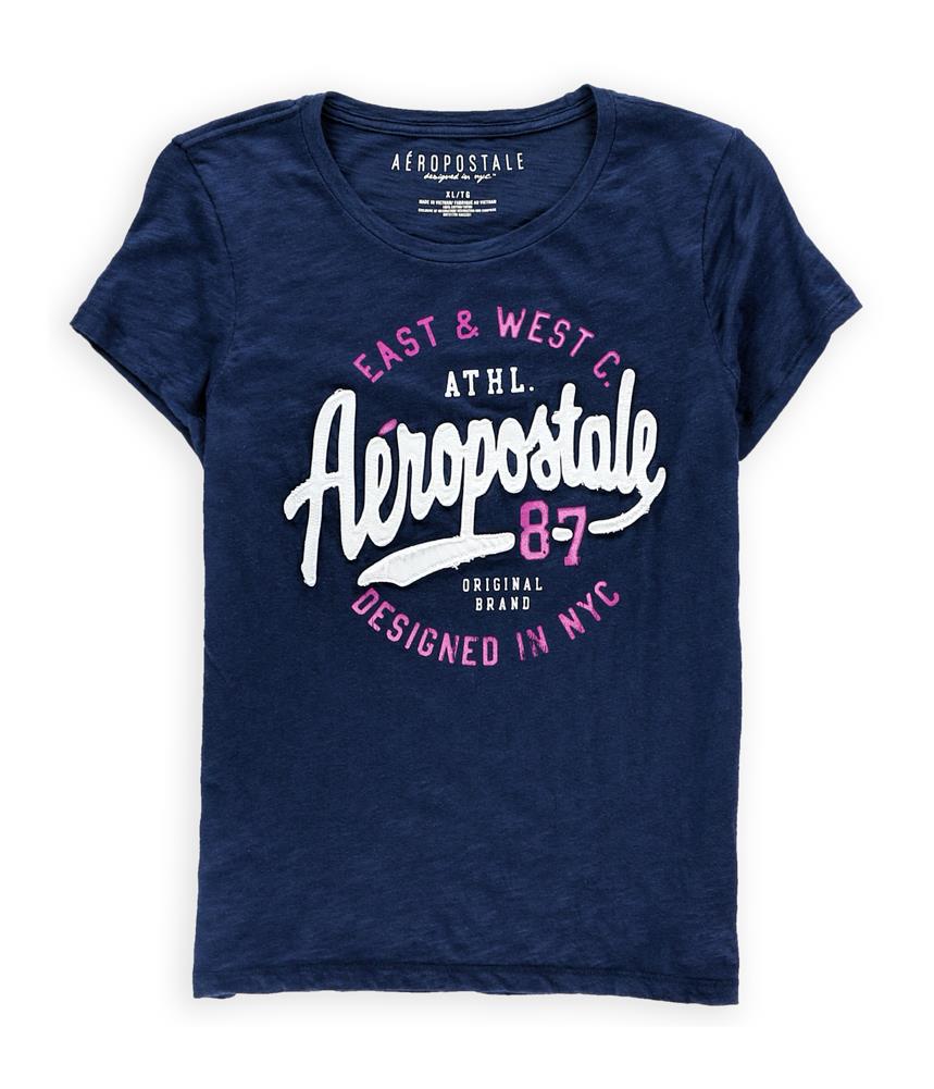 Aeropostale Womens East & West Athl. Embellished T Shirt 102 XS