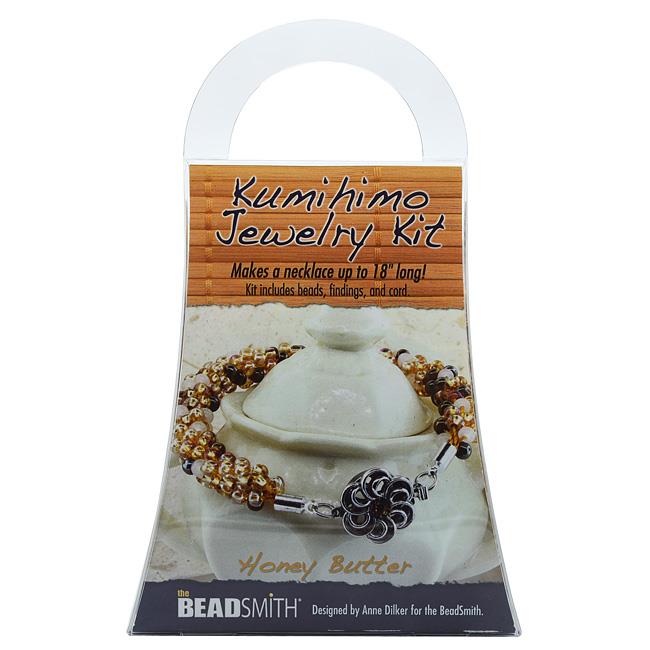 BeadSmith Kumihimo Bracelet Jewelry Kit, Do It Yourself, Honey Butter 