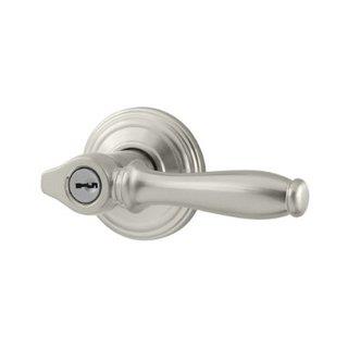 Kwikset feat. SmartKey Ashfield Keyed Entry Lever, Rustic Bronze 740ADL 501 SMT CP K4