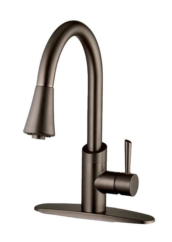 Schon SC406ORB Pull Down Kitchen Faucet with 10 Inch Spout, Oil Rubbed Bronze