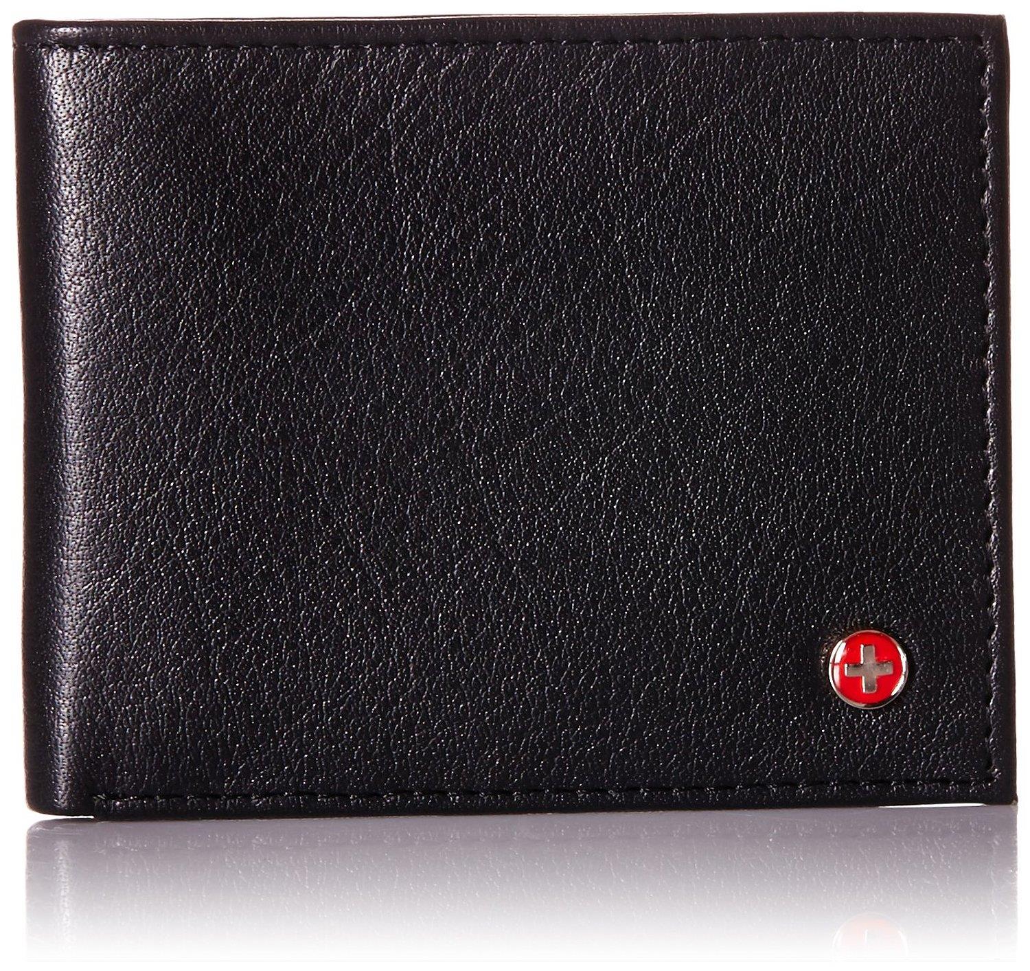 Alpine Swiss RFID Blocking Mens Leather Bifold Wallet Removable ID Card Passcase