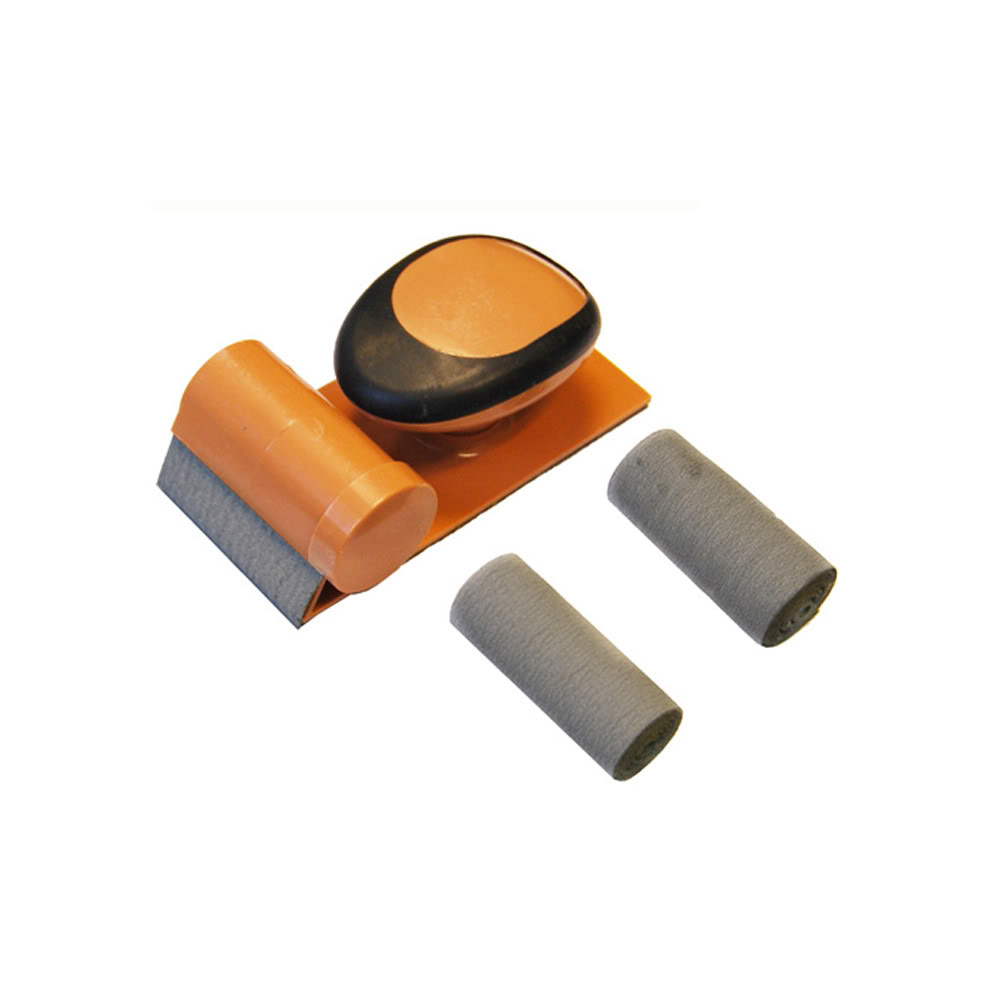 Palm Hand Sander Block   3 Rolls of Fine/Coarse Sand Paper