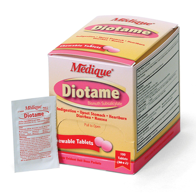 Medique Diotame Chewable Stomach Tablets (2 Per Pack, 50 Packs Per Box) MS 71190