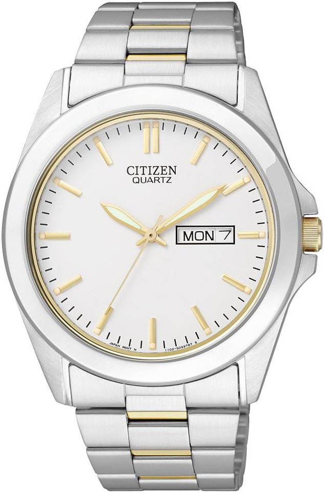 Men's Two Tone Citizen Day And Date Steel Watch BF0584 56A