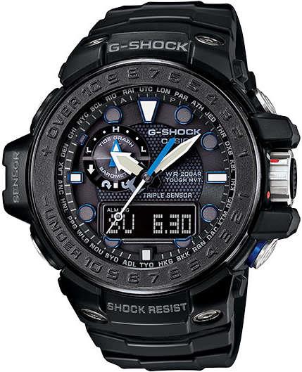 Black Casio G Shock Gulf Master Triple Sensor Watch GWN1000C 1A