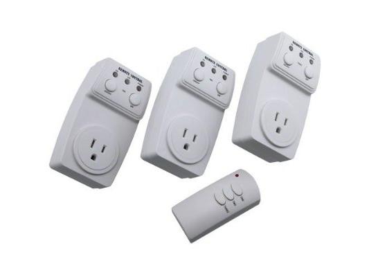 Wireless Remote Control Outlet 3 Pack   Remotely Control Power AC Electrical Switch Socket Plug On and Off For Indoor Home Light, Lamps, Appliance Wall Switch