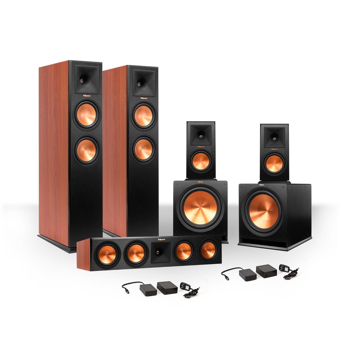 Klipsch 5.2 RP 260 Reference Premiere Speaker Package with R 112SW Subwoofers and two FREE Wireless Kits (Cherry)