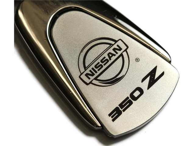 Nissan 350 z 350Z Chrome Teardrop Key Fob Authentic Logo Key Chain Key Ring Keychain Lanyard KC3.350