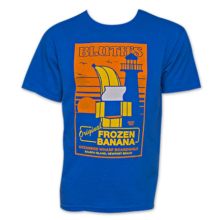 Arrested Development Bluth Banana Stand Tee Shirt   Blue