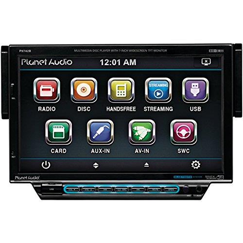 PLANET AUDIO PLTP9742BB Planet Audio P9742b 7 Single din In dash Motorized Slide down Touchscreen Receiver