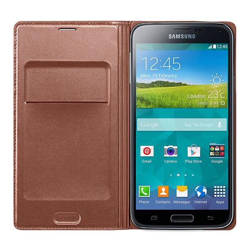 Samsung Galaxy S5 Rose Gold Flip Wallet Cover Galaxy S5 Flip Wallet Case