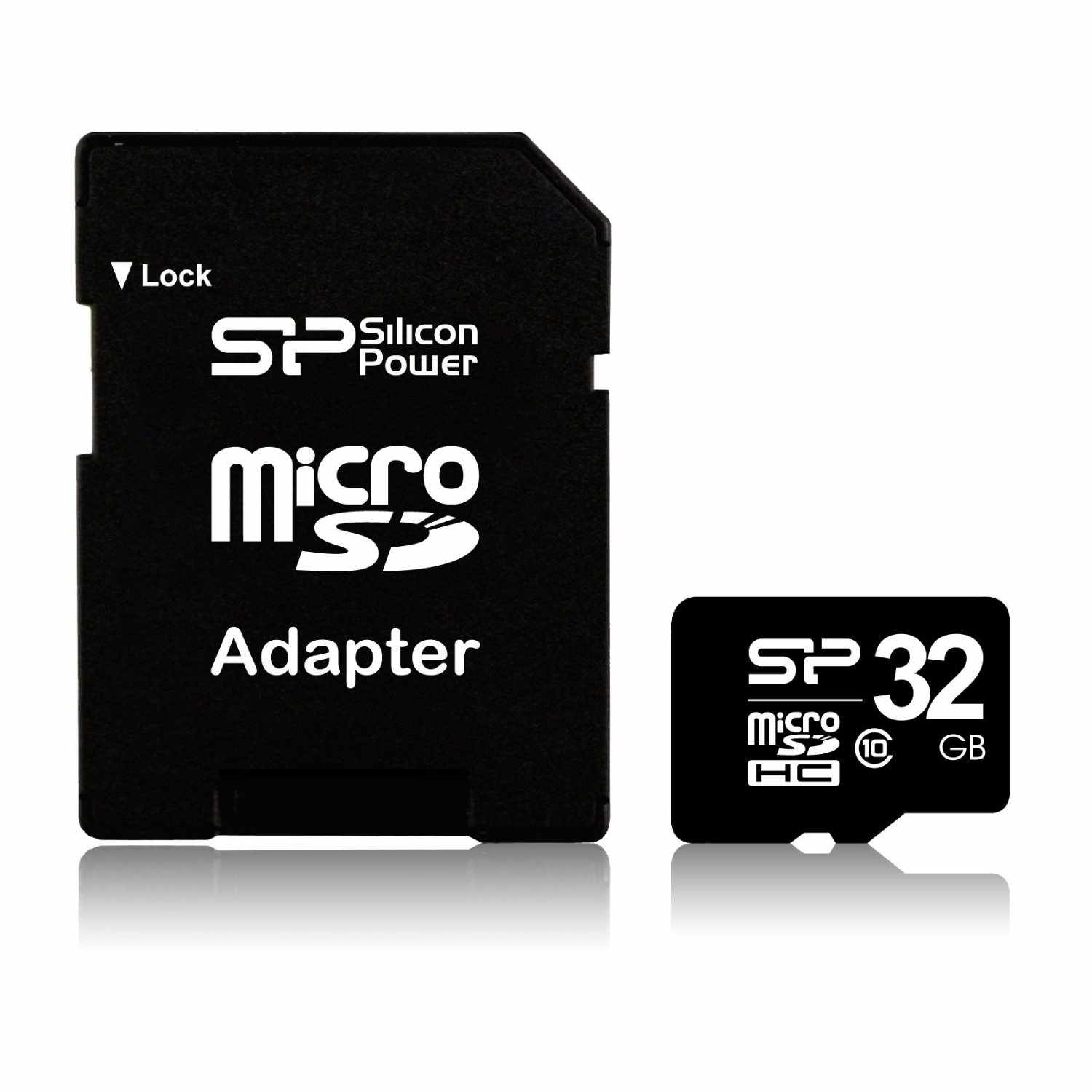 Silicon Power 32GB microSD Memory Card SDHC Class 10 w/ SD adapter Model SP032GBSTH010V10SP