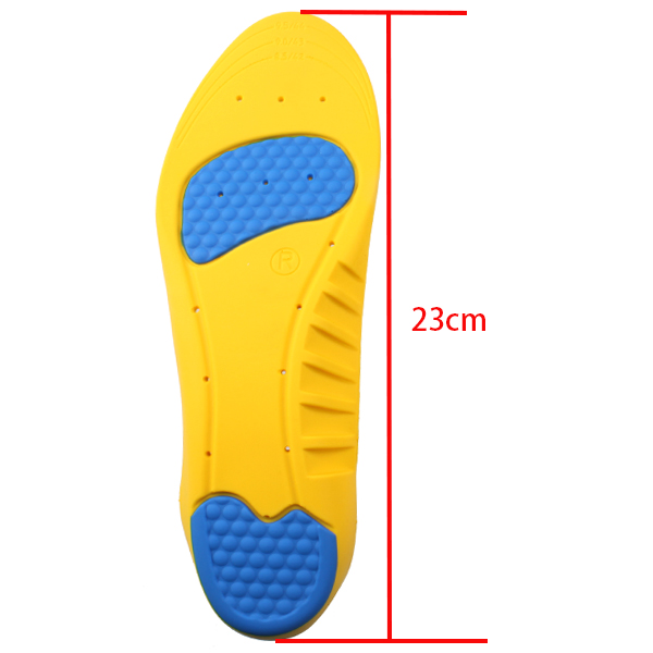 Memory Foam Insole Comfortable PU Insole Cushioning Basketball Sports Insoles, 26.3cm length, Size 5.5 6.5