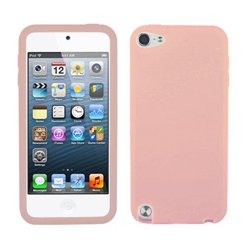 Pink Soft Silicone Case +Screen Protector For iPod Touch 5th