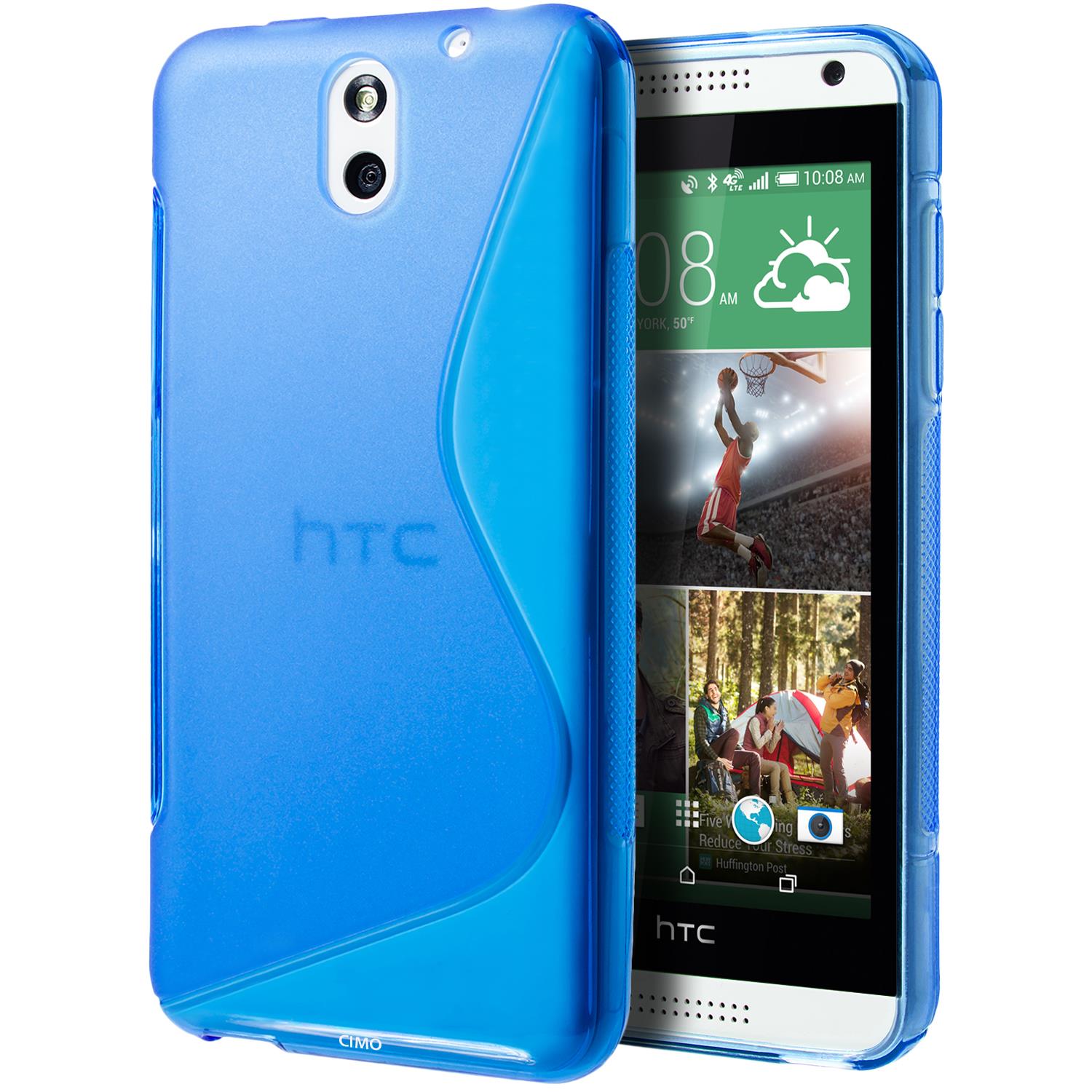 HTC Desire 610 Case, Cimo [Wave] Premium Slim TPU Flexible Soft Case for HTC Desire 610 (2014)   Blue